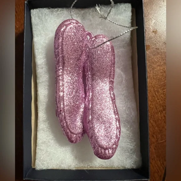 Kurt Adler Pink Ballet Slippers Christmas Holiday Ornament - Picture 2 of 2